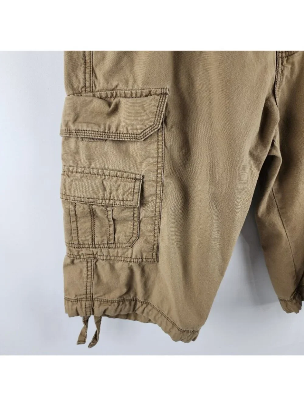Plugg Shorts Mens 34 Brown Vintage Cargo 13 in Short